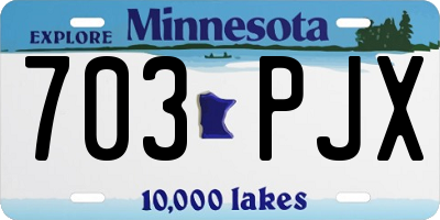 MN license plate 703PJX