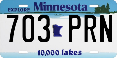 MN license plate 703PRN