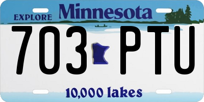 MN license plate 703PTU
