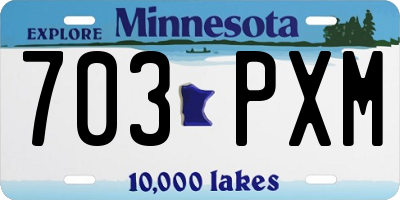 MN license plate 703PXM