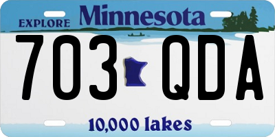 MN license plate 703QDA