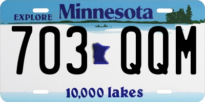 MN license plate 703QQM