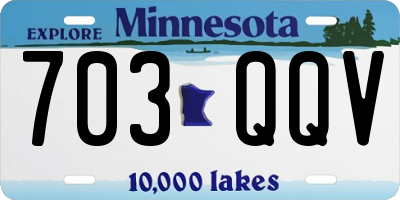 MN license plate 703QQV