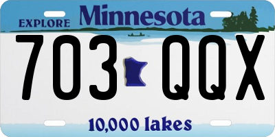 MN license plate 703QQX