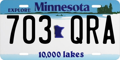 MN license plate 703QRA