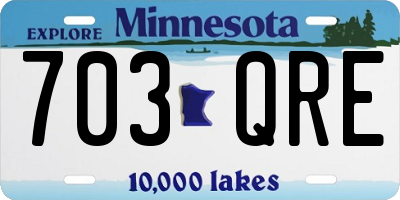 MN license plate 703QRE