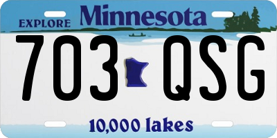 MN license plate 703QSG