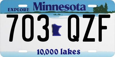 MN license plate 703QZF