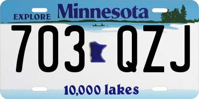 MN license plate 703QZJ