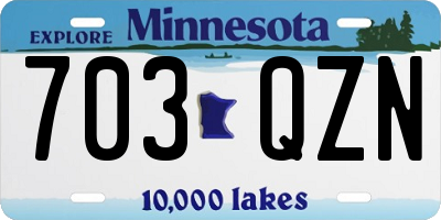 MN license plate 703QZN