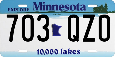 MN license plate 703QZO