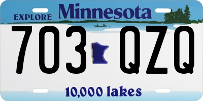 MN license plate 703QZQ