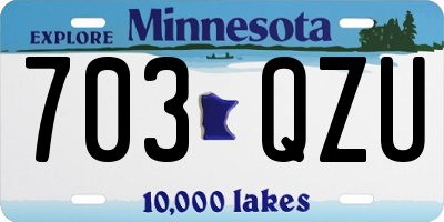 MN license plate 703QZU