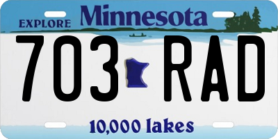 MN license plate 703RAD