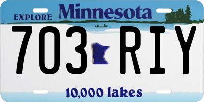 MN license plate 703RIY