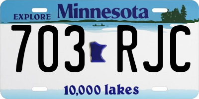 MN license plate 703RJC