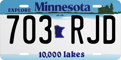 MN license plate 703RJD