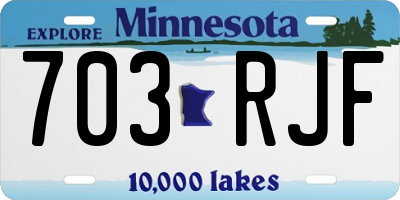 MN license plate 703RJF