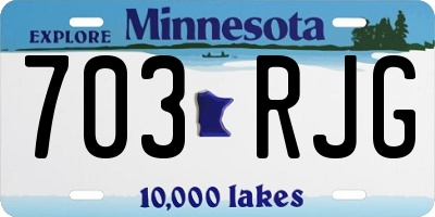 MN license plate 703RJG