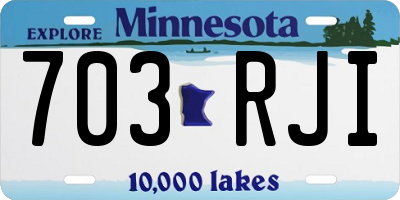 MN license plate 703RJI