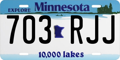 MN license plate 703RJJ