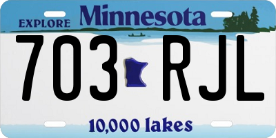 MN license plate 703RJL