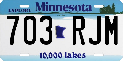 MN license plate 703RJM