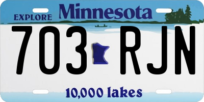 MN license plate 703RJN