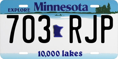 MN license plate 703RJP