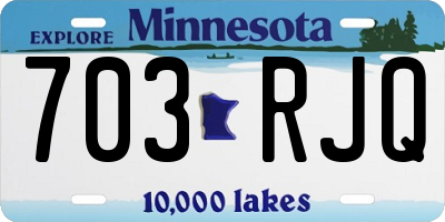 MN license plate 703RJQ
