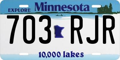 MN license plate 703RJR