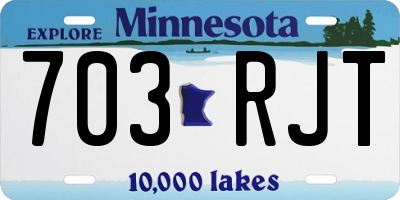 MN license plate 703RJT