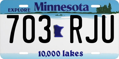 MN license plate 703RJU