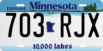 MN license plate 703RJX