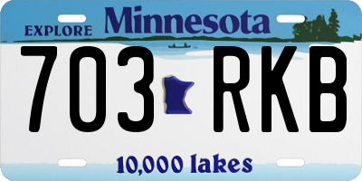 MN license plate 703RKB