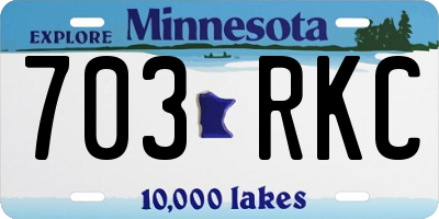 MN license plate 703RKC