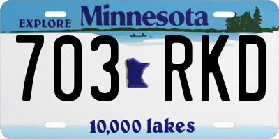 MN license plate 703RKD