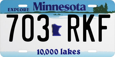MN license plate 703RKF