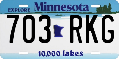 MN license plate 703RKG
