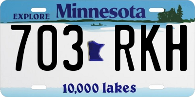 MN license plate 703RKH