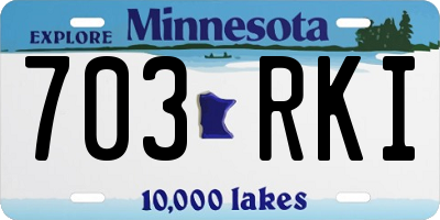 MN license plate 703RKI