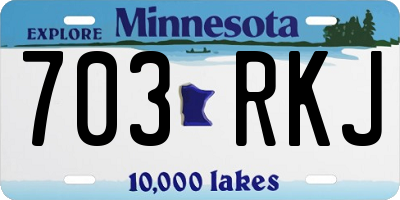 MN license plate 703RKJ