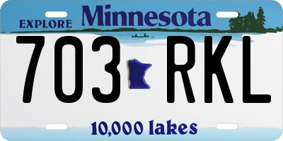 MN license plate 703RKL