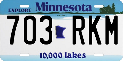 MN license plate 703RKM