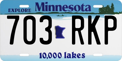 MN license plate 703RKP