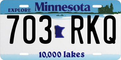 MN license plate 703RKQ