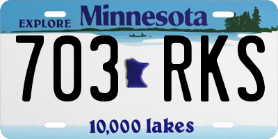 MN license plate 703RKS