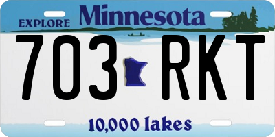 MN license plate 703RKT