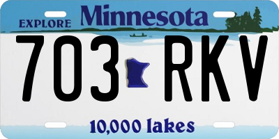 MN license plate 703RKV