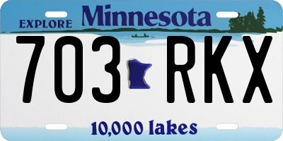 MN license plate 703RKX